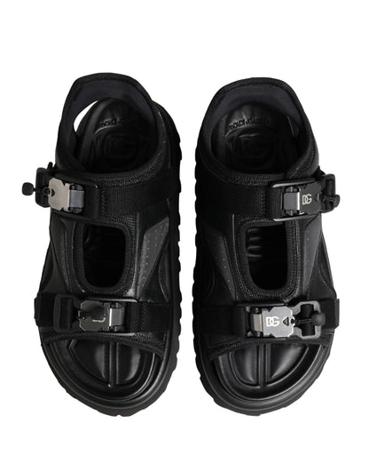 Dolce & Gabbana Black Logo Detailed Men Chunky Sandals Shoes by Dolce & Gabbana