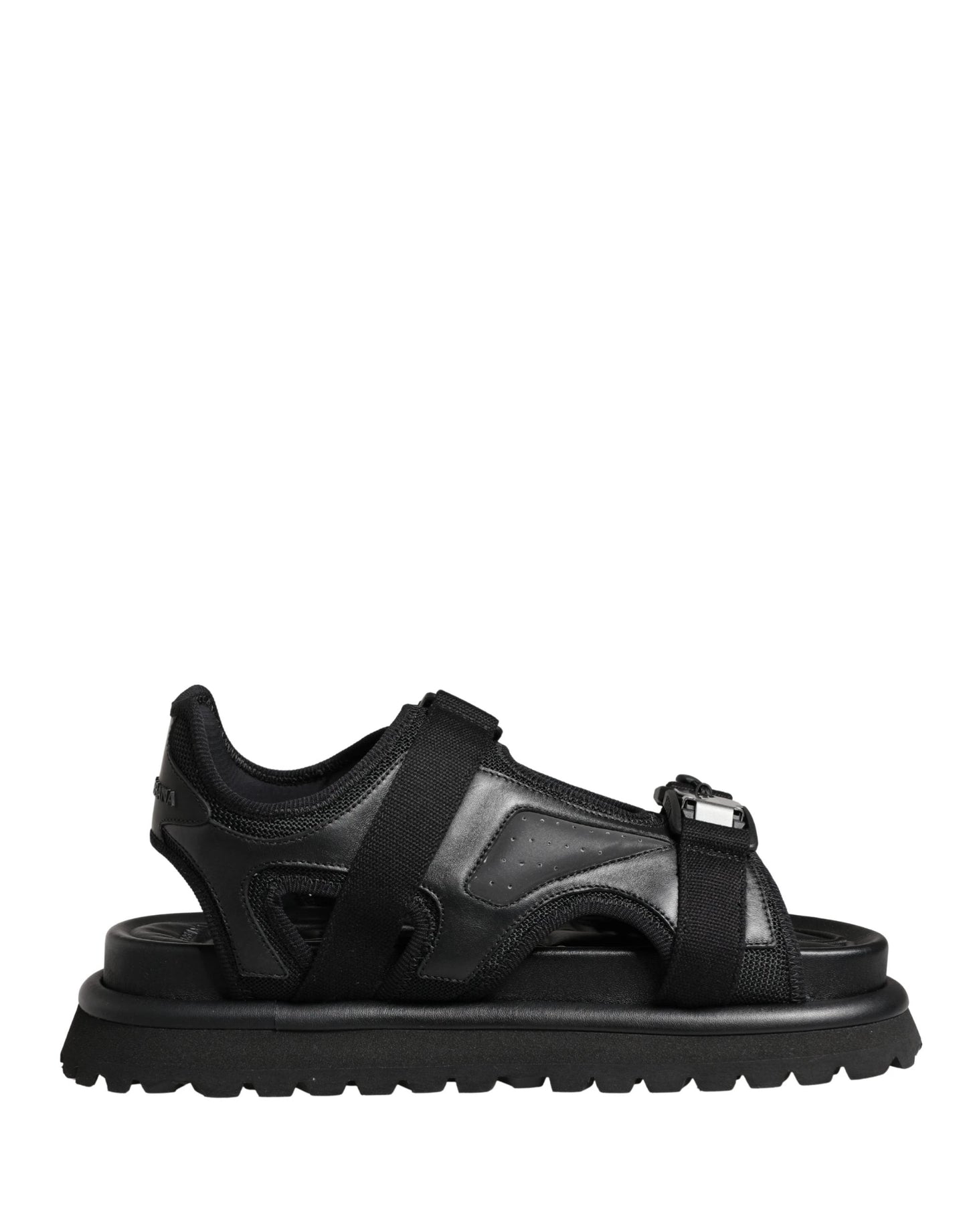 Dolce & Gabbana Black Logo Detailed Men Chunky Sandals Shoes by Dolce & Gabbana