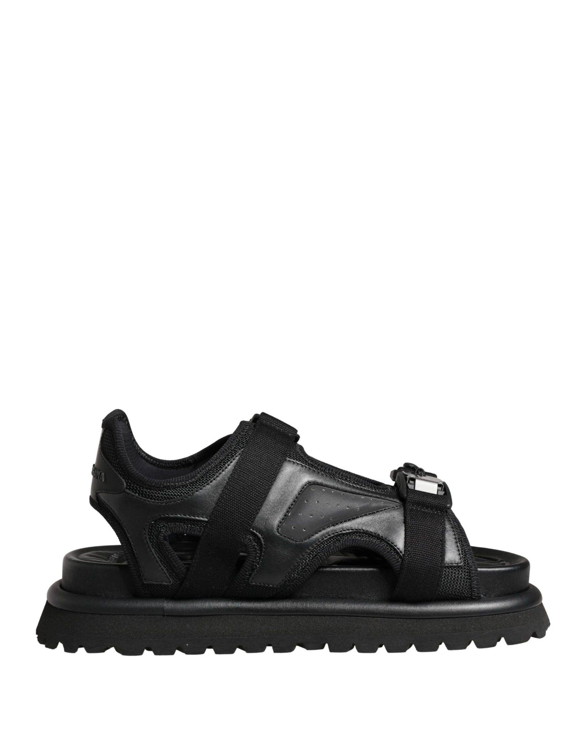 Dolce & Gabbana Black Logo Detailed Men Chunky Sandals Shoes by Dolce & Gabbana