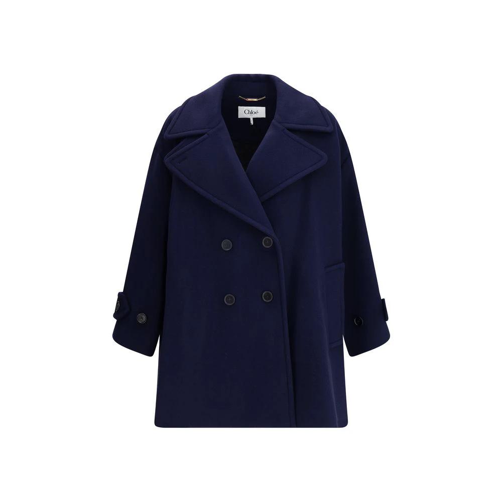 Chloé Blue Wool Coat