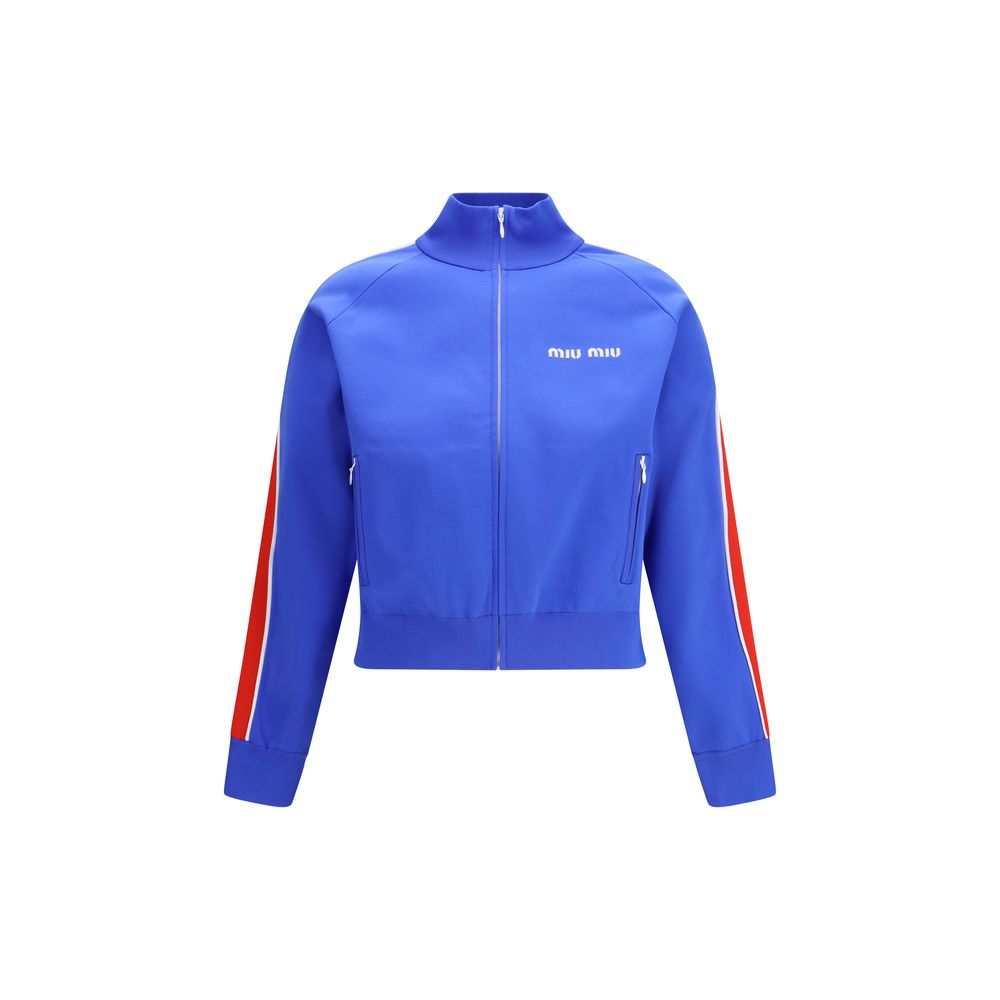 Miu Miu Blue Polyamide Sweatshirt