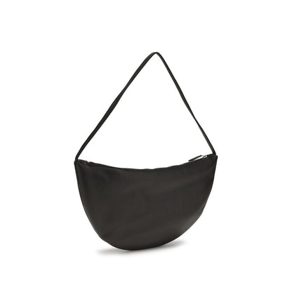 The Row Black Calf Leather Bos Taurus Shoulder Bag