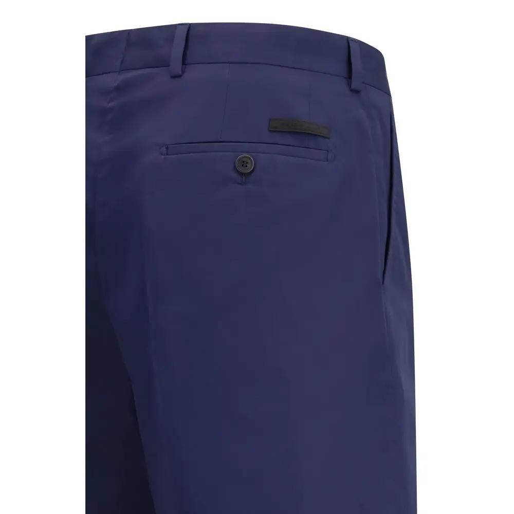 Prada Blue Cotton Bermuda Shorts by Prada