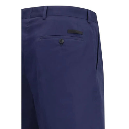Prada Blue Cotton Bermuda Shorts by Prada