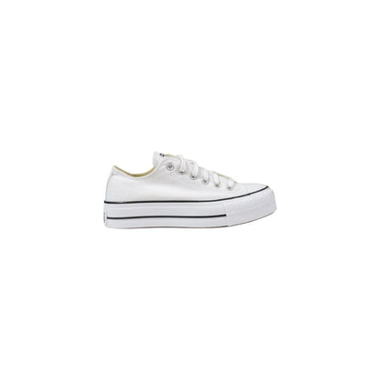 Converse White Fabric Platform Sneakers by Converse