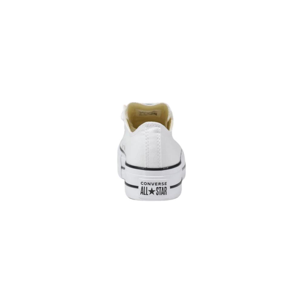 Converse White Fabric Platform Sneakers by Converse