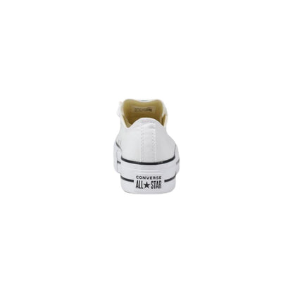 Converse White Fabric Platform Sneakers by Converse