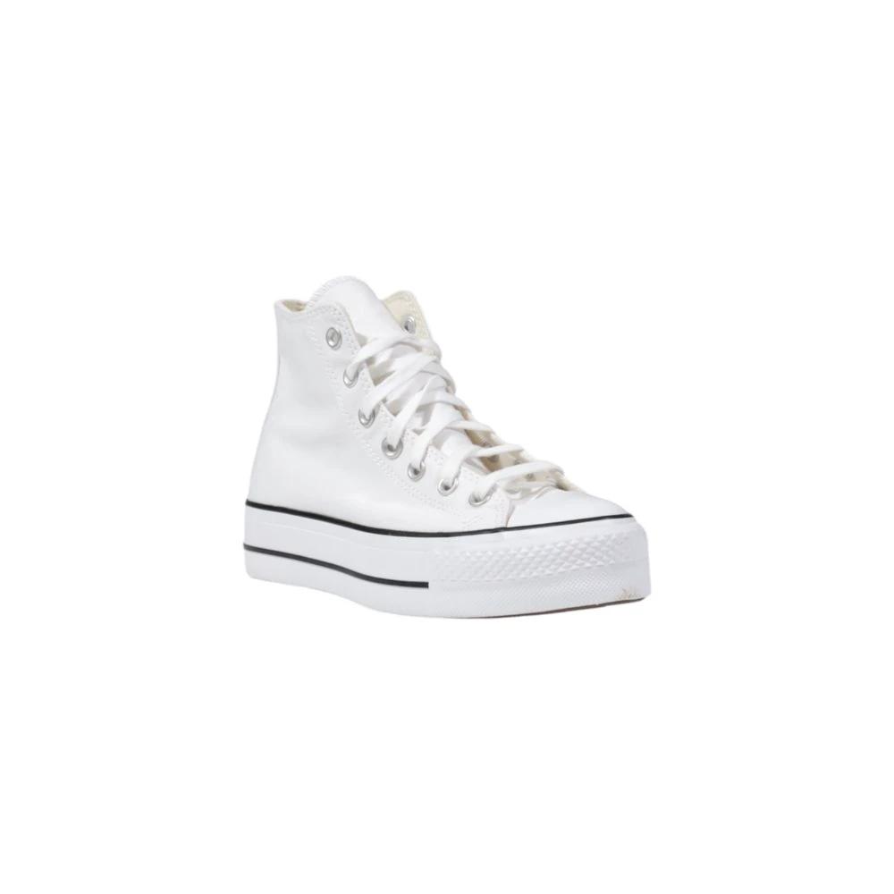 Converse White Polyester Platform Sneakers by Converse