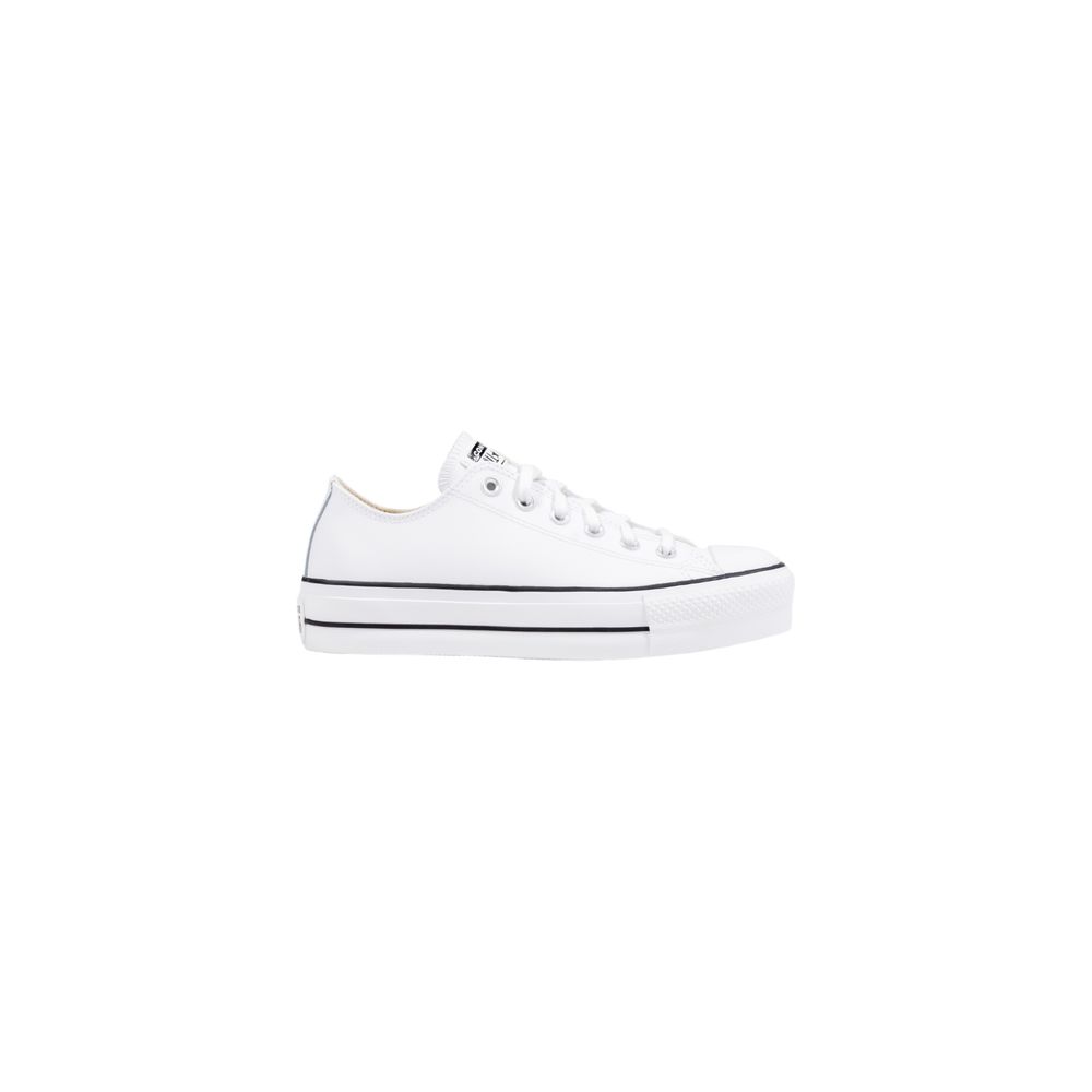 Converse White Leather Platform Sneakers by Converse