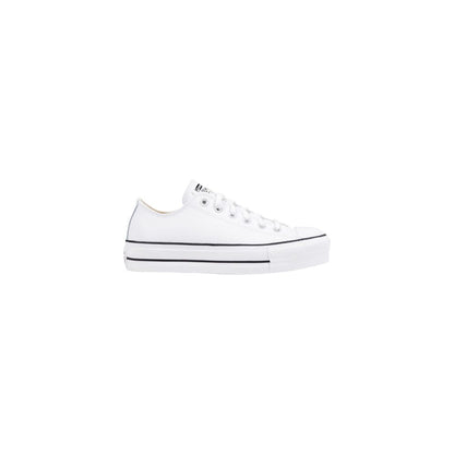Converse White Leather Platform Sneakers by Converse