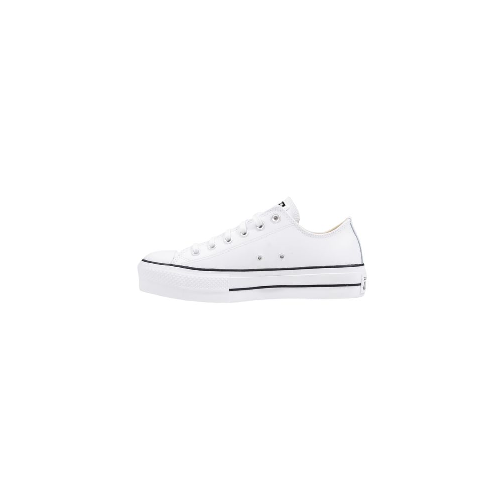 Converse White Leather Platform Sneakers by Converse