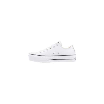 Converse White Leather Platform Sneakers by Converse