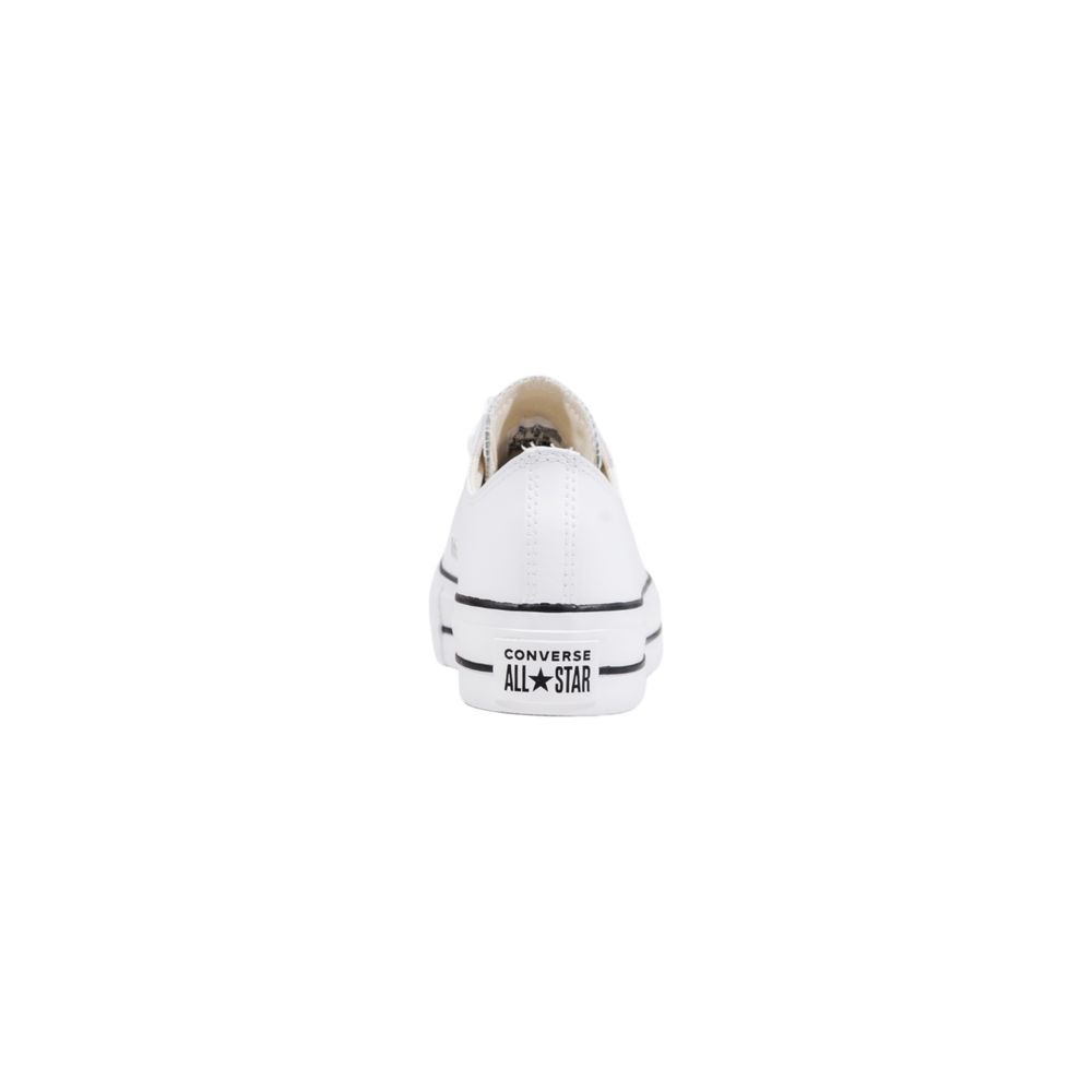 Converse White Leather Platform Sneakers by Converse