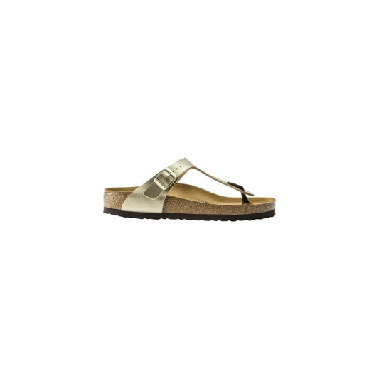 Birkenstock Gold Synthetic Flat Sandals by Birkenstock