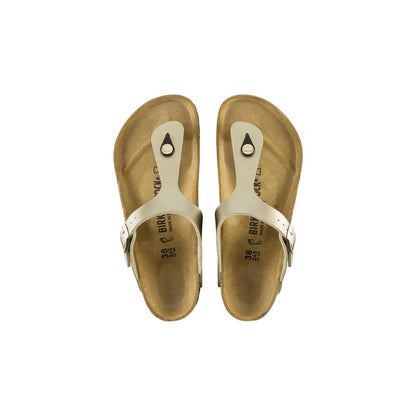 Birkenstock Gold Synthetic Flat Sandals by Birkenstock