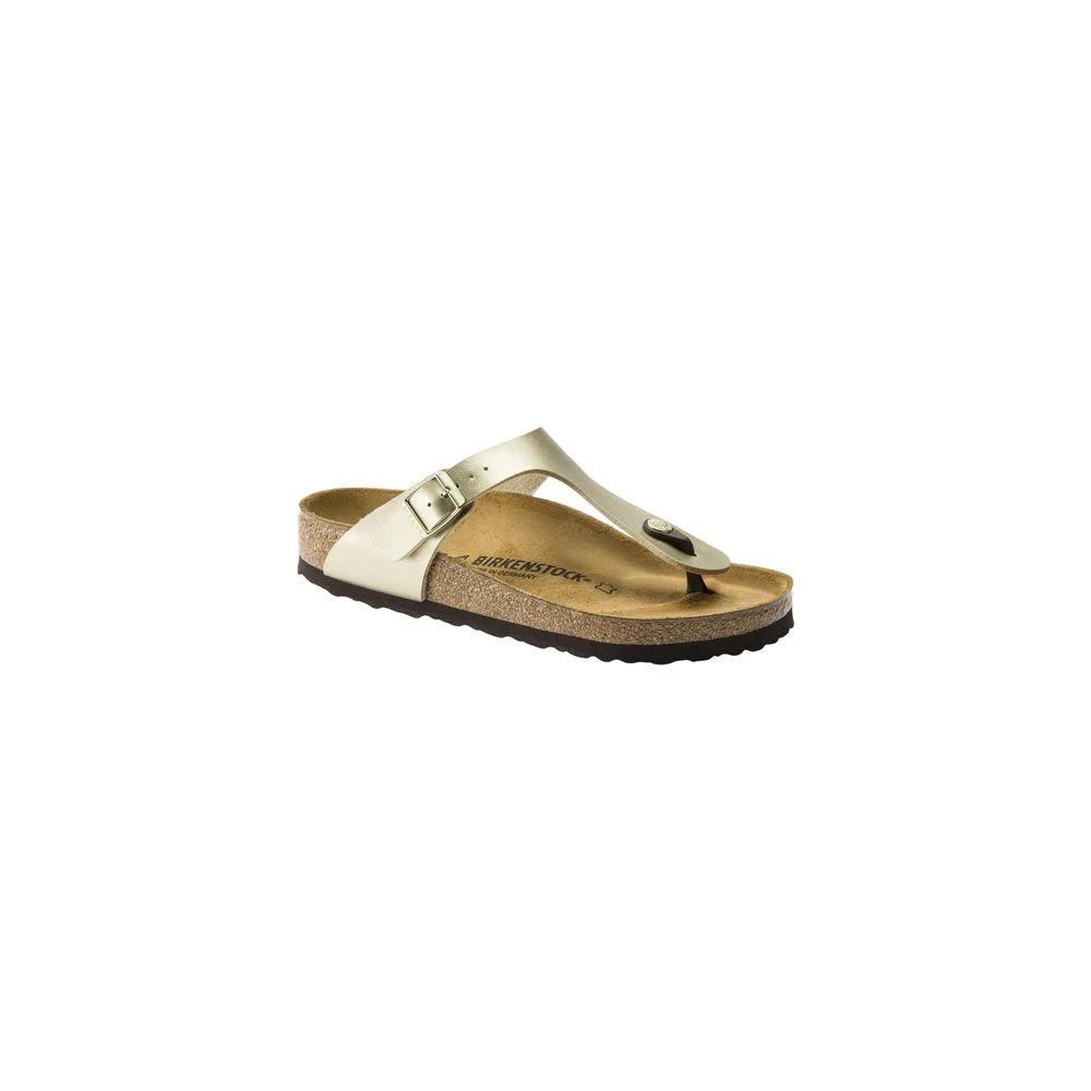 Birkenstock Gold Synthetic Flat Sandals by Birkenstock