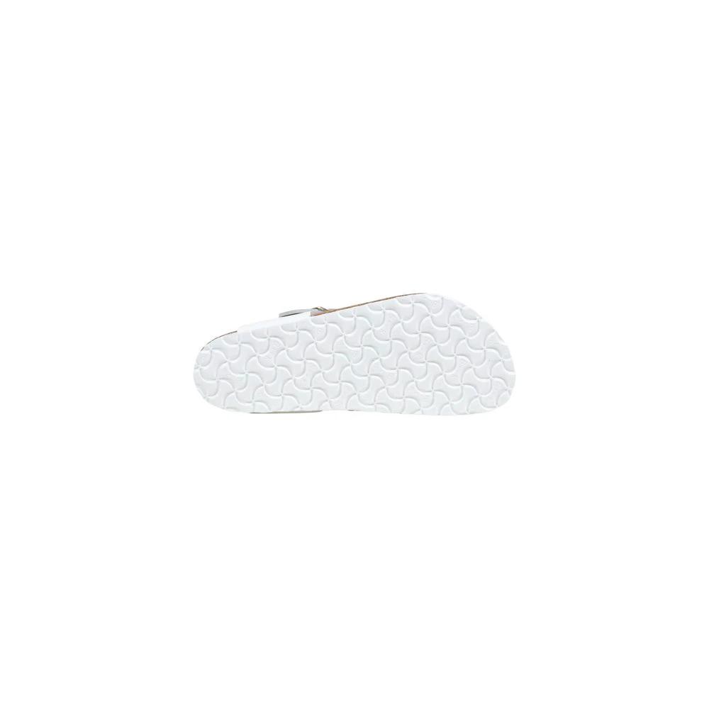 Birkenstock White Leather Flat Sandals by Birkenstock