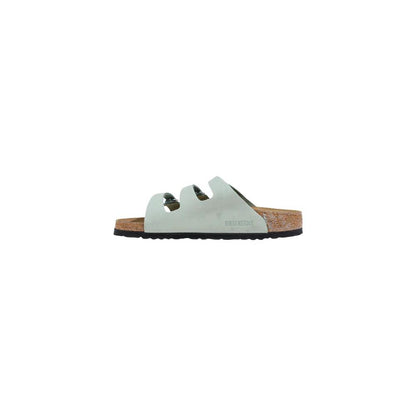 Birkenstock Green Leather Flat Sandals by Birkenstock