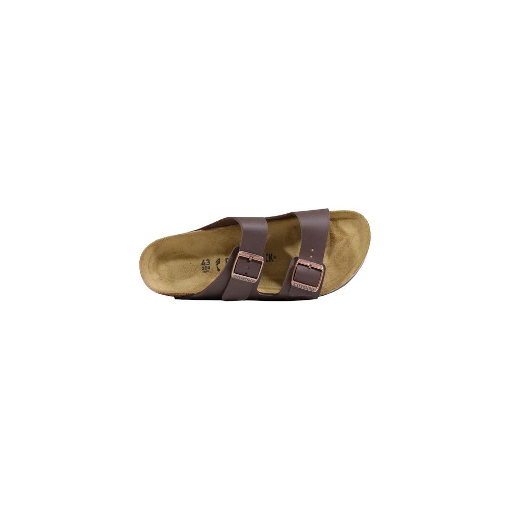 Birkenstock Brown Synthetic Flat Sandals by Birkenstock