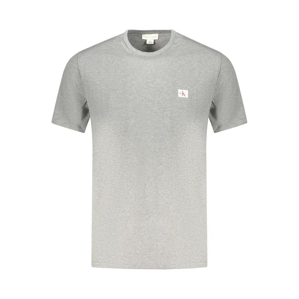 Calvin Klein Grigio Cotton Men T-Shirt by Calvin Klein