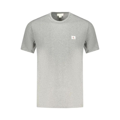 Calvin Klein Grigio Cotton Men T-Shirt by Calvin Klein