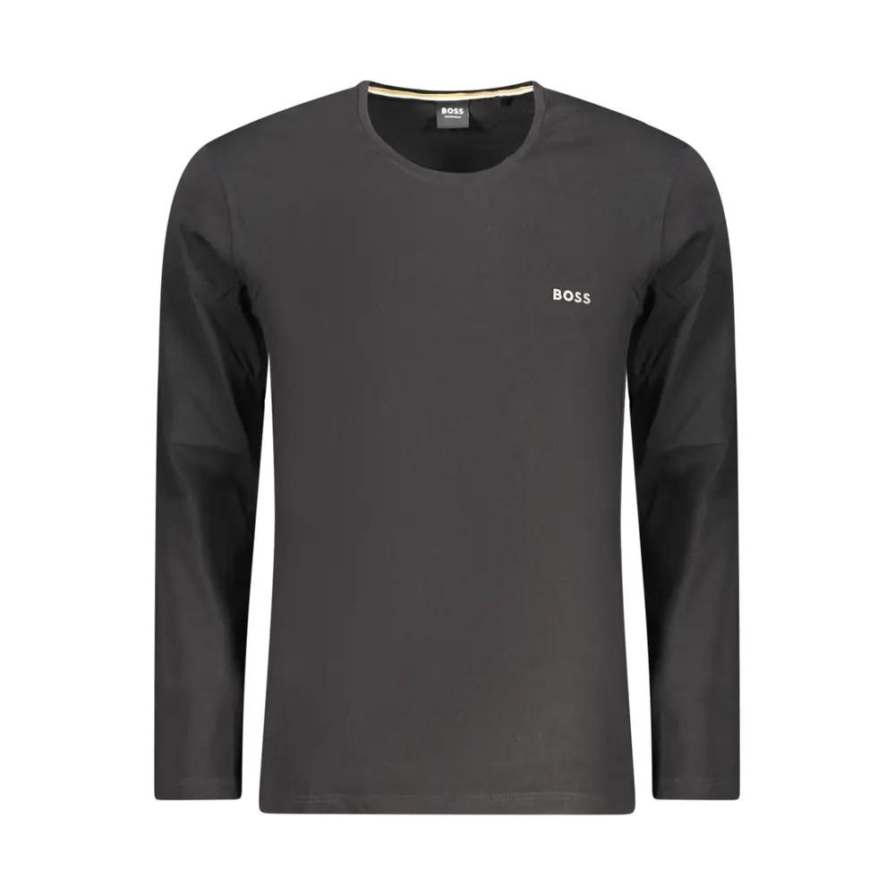 Hugo Boss Black Cotton Men T-Shirt by Hugo Boss