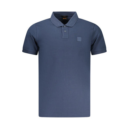 Hugo Boss Blue Cotton Men Polo Shirt