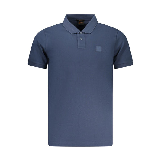 Hugo Boss Blue Cotton Men Polo Shirt