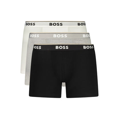 Hugo Boss Grey Cotton Men's Boxer Short