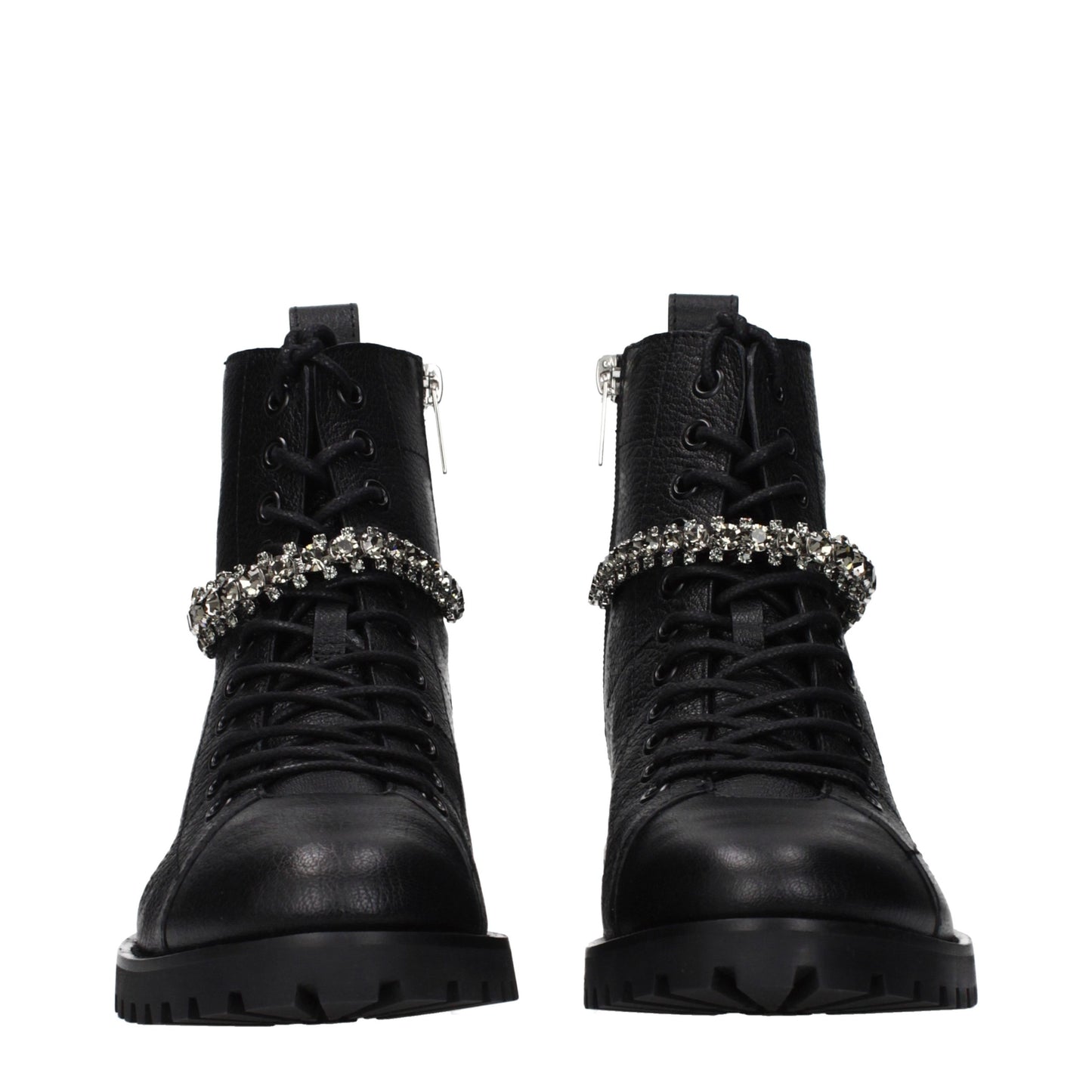 Jimmy Choo Black Leather Ankle Boots