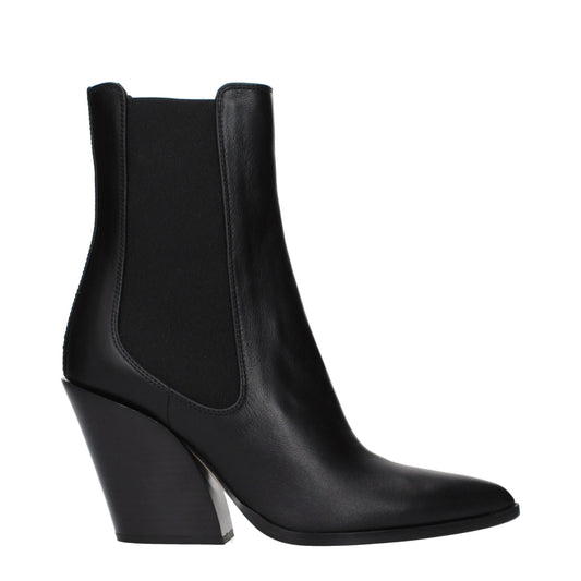 Jimmy Choo Black Leather Ankle Boots