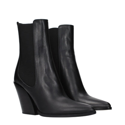 Jimmy Choo Black Leather Ankle Boots