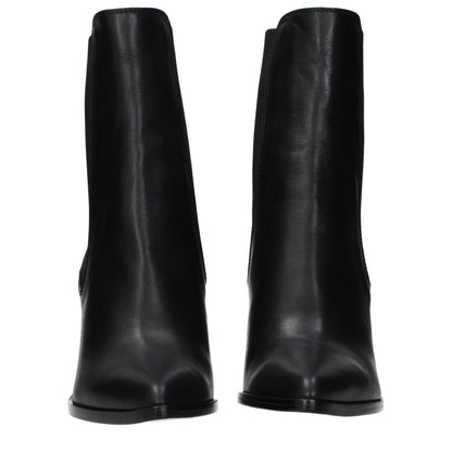 Jimmy Choo Black Leather Ankle Boots