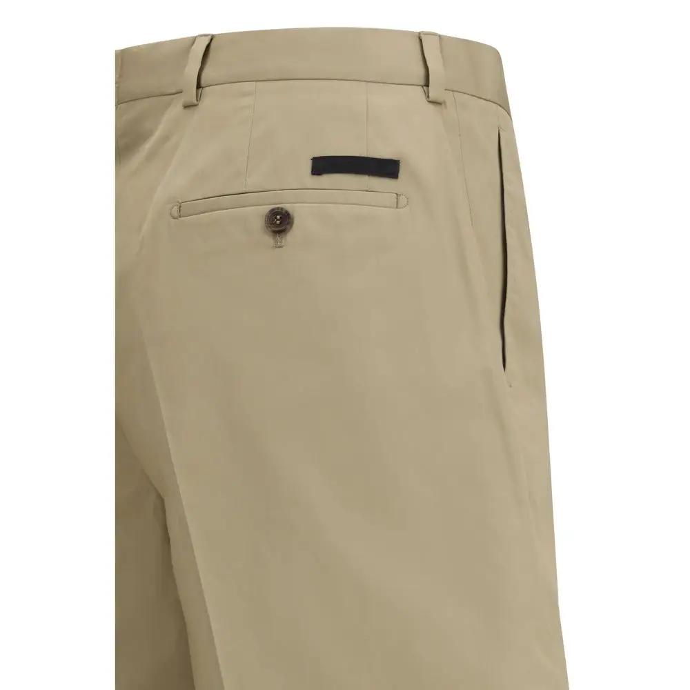 Prada Beige Cotton Bermuda Shorts by Prada