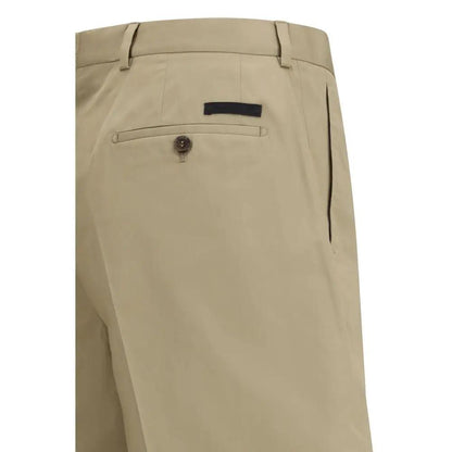 Prada Beige Cotton Bermuda Shorts by Prada