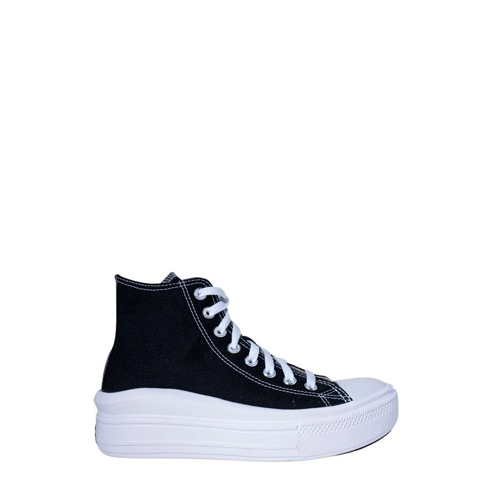 Converse Black Cotton Platform Sneakers by Converse
