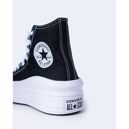 Converse Black Cotton Platform Sneakers by Converse