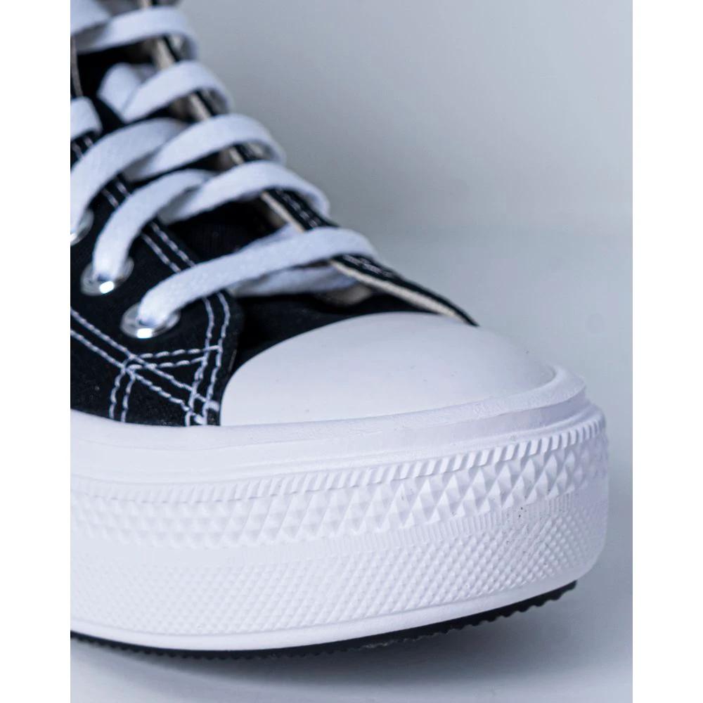 Converse Black Cotton Platform Sneakers by Converse