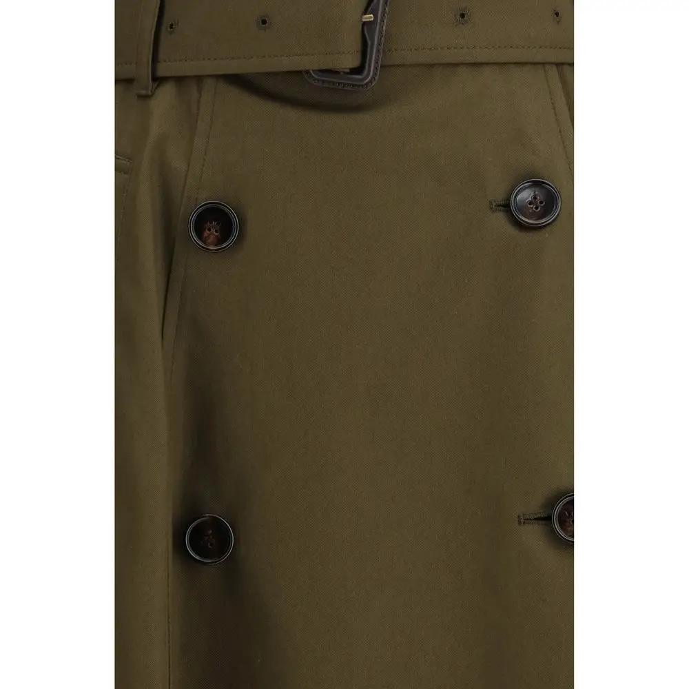 Burberry Bicolor Cotton Midi Skirt by Burberry