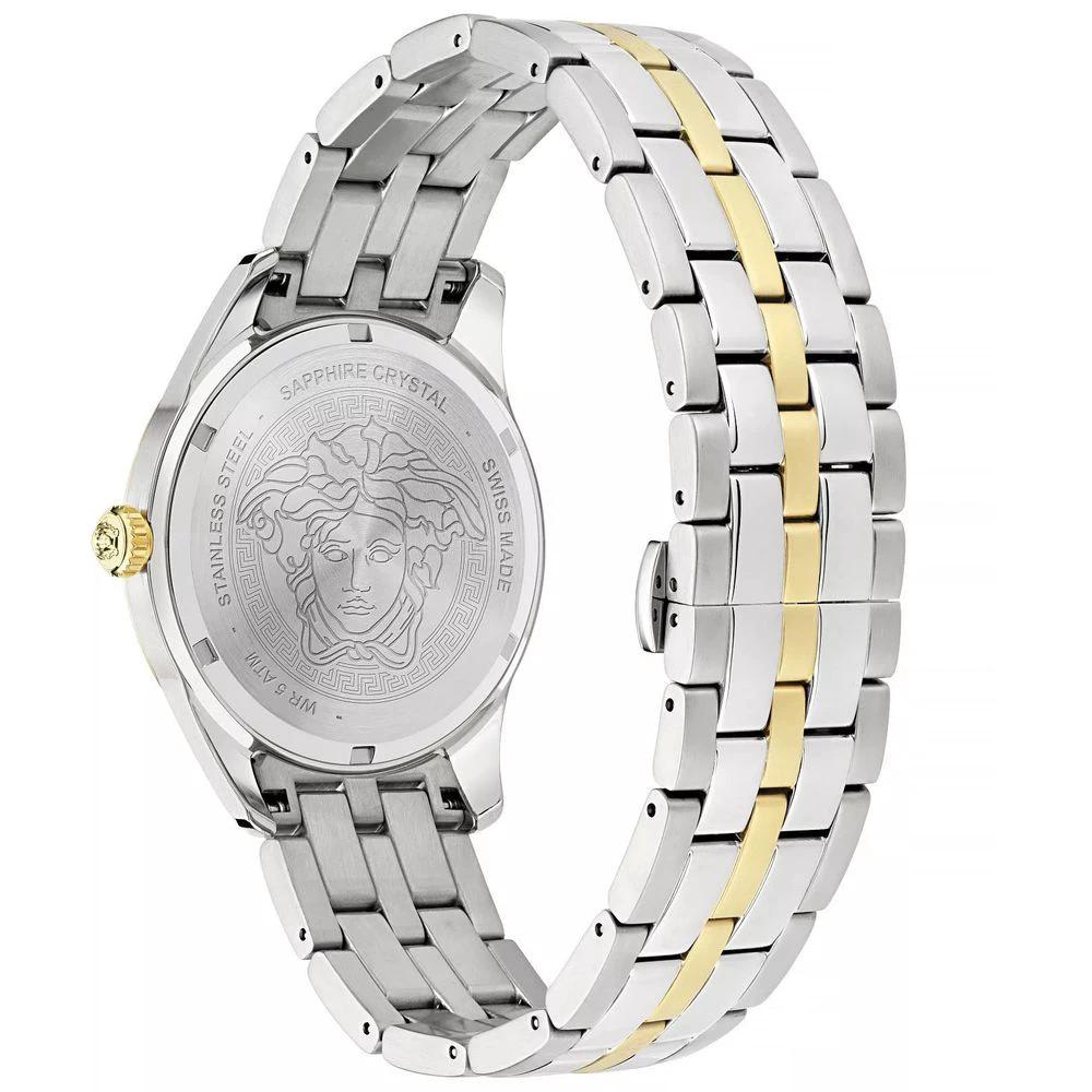 Versace Gray Stainless Steel Dress Watch by Versace