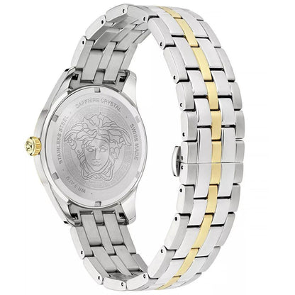 Versace Gray Stainless Steel Dress Watch by Versace