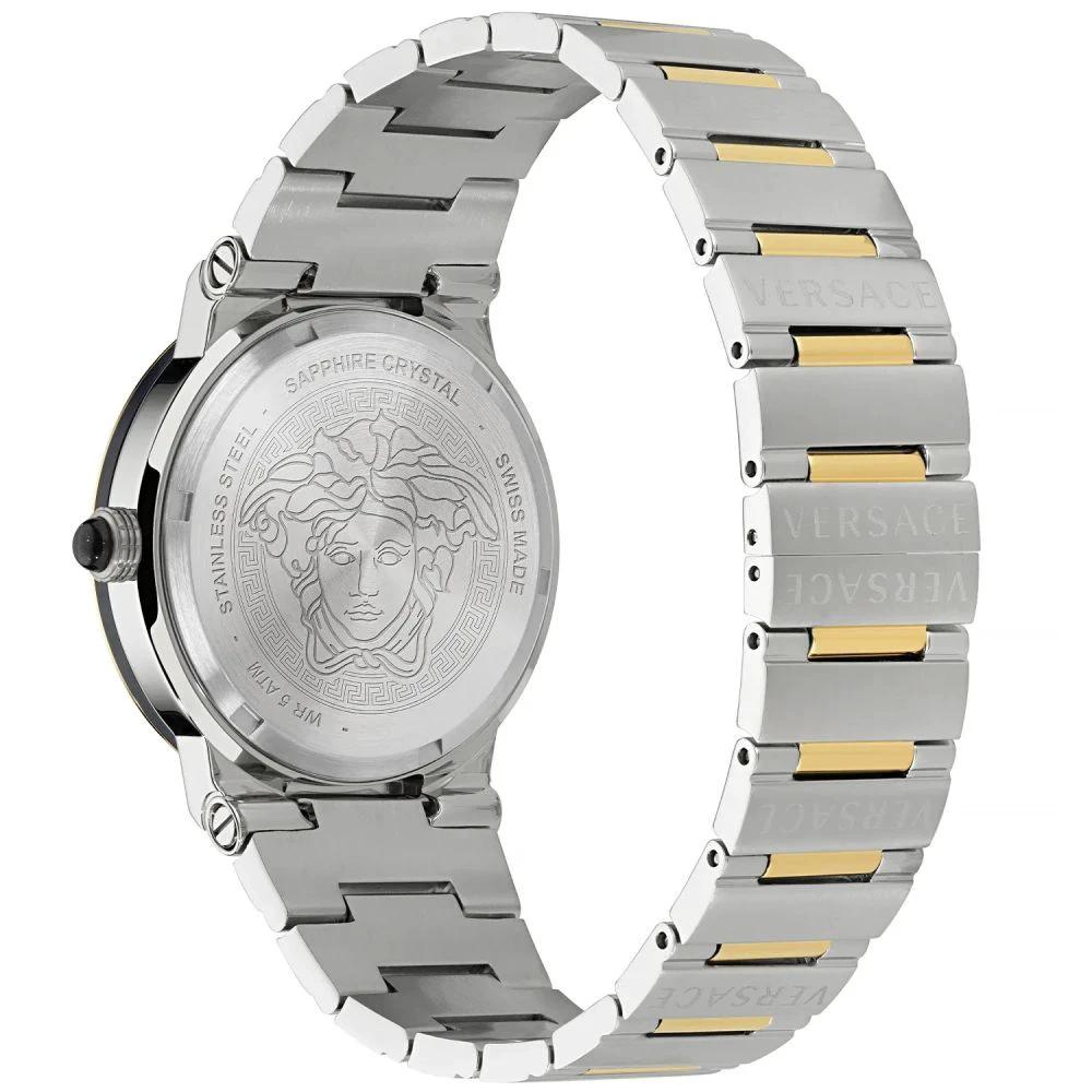 Versace Gray Stainless Steel Dress Watch by Versace