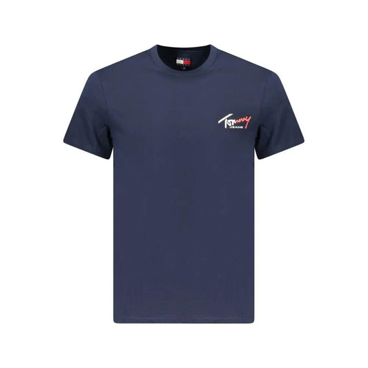 Tommy Hilfiger Blue Cotton Men T-Shirt by Tommy Hilfiger
