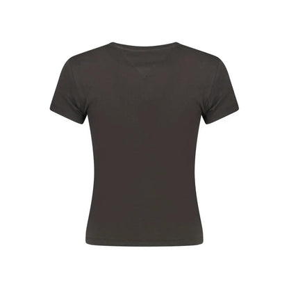 Tommy Hilfiger Black Cotton Women T-Shirt by Tommy Hilfiger