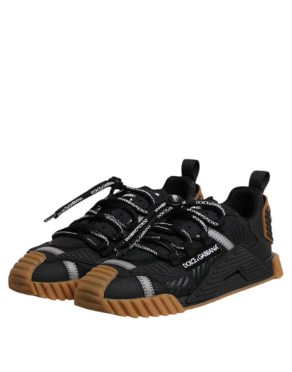Baskets Dolce & Gabbana homme NS1 en matières mixtes noir et marron – MV8437