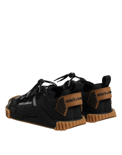 Baskets Dolce & Gabbana homme NS1 en matières mixtes noir et marron – MV8437
