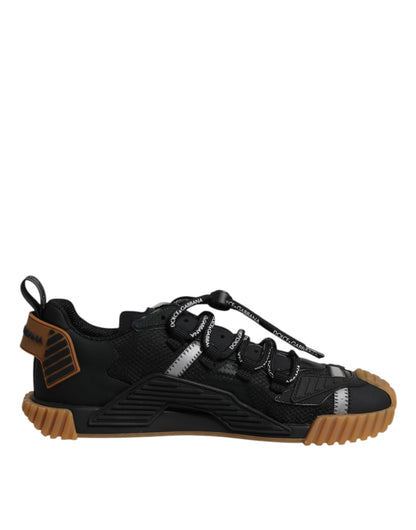 Baskets Dolce & Gabbana homme NS1 en matières mixtes noir et marron – MV8437