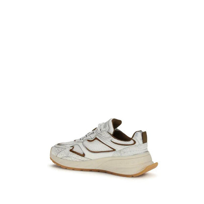 Dsquared² White Calf Leather Bos Taurus Athletic Sneakers by Dsquared²