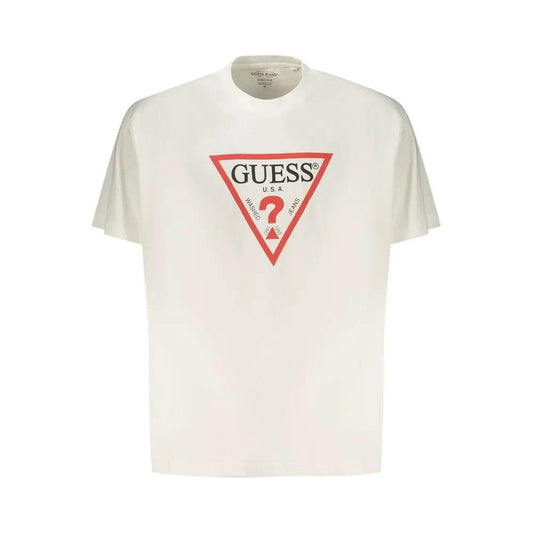 Guess Jeans White Cotton Men T-Shirt by Guess Jeans