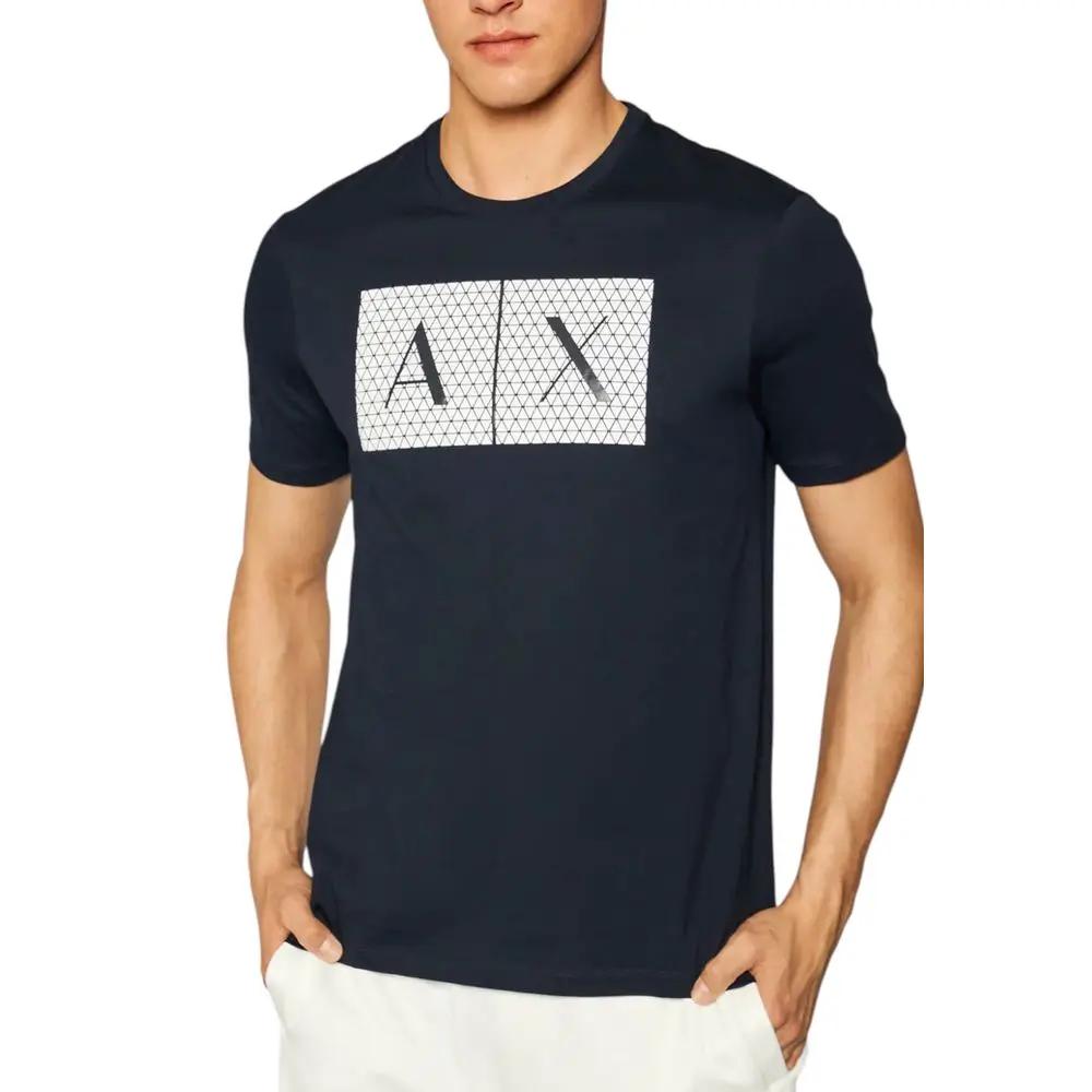 Armani Exchange Blue Cotton T-Shirt by Armani Exchange